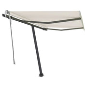VidaXL Luifel vrijstaand handmatig uittrekbaar 350x250 cm crèmekleurig - afbeelding 2