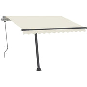 VidaXL Luifel vrijstaand handmatig uittrekbaar 350x250 cm crèmekleurig - afbeelding 3