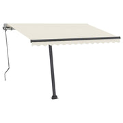 VidaXL Luifel automatisch met LED en windsensor 350x250 cm crèmekleur - afbeelding 3