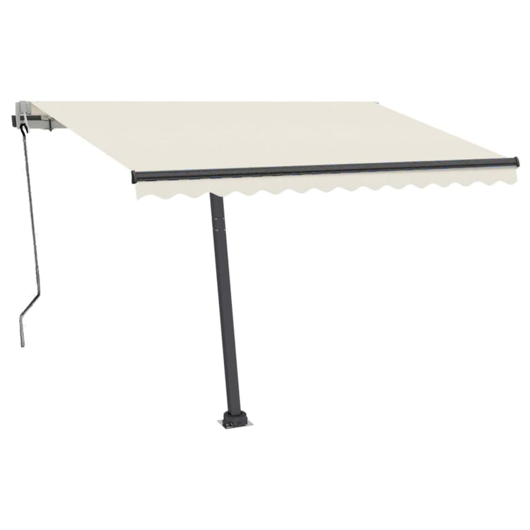 VidaXL Luifel automatisch met LED en windsensor 350x250 cm crèmekleur