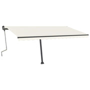 VidaXL Luifel vrijstaand handmatig uittrekbaar 400x300 cm crèmekleurig - afbeelding 3