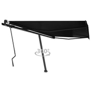 VidaXL Luifel vrijstaand handmatig uittrekbaar 400x300 cm antraciet - afbeelding 1