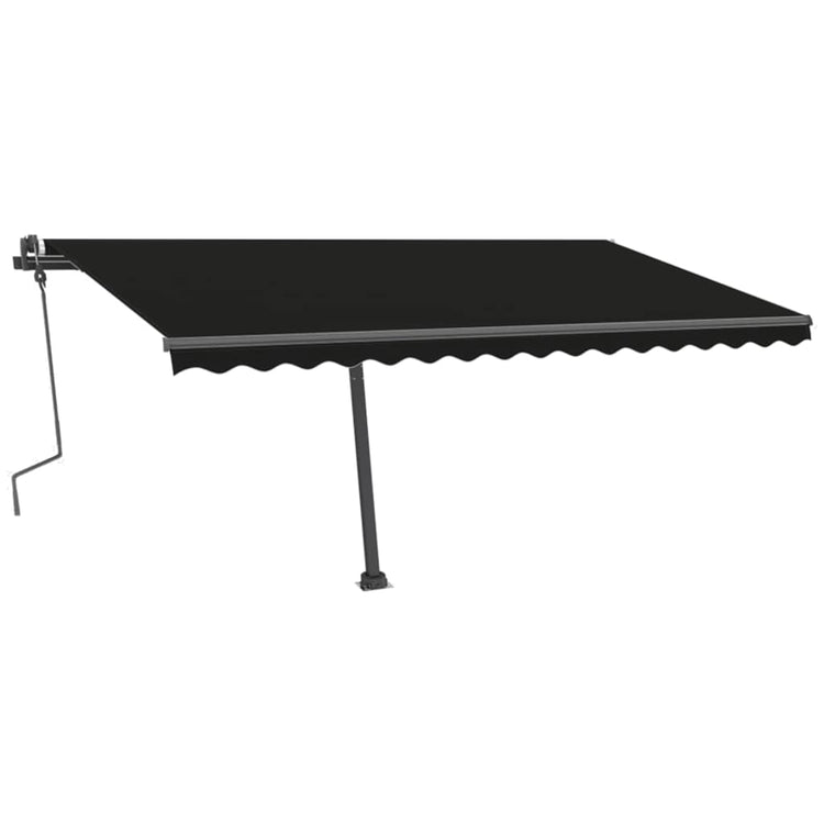 VidaXL Luifel vrijstaand handmatig uittrekbaar 400x300 cm antraciet