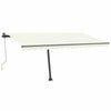 VidaXL Luifel automatisch met LED en windsensor 400x300 cm crèmekleur