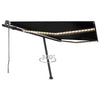 VidaXL Luifel automatisch met LED en windsensor 400x300 cm antraciet