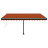 VidaXL Luifel automatisch met LED windsensor 400x300 cm oranje bruin