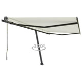 VidaXL Luifel vrijstaand automatisch 450x300 cm crèmekleurig - afbeelding 1