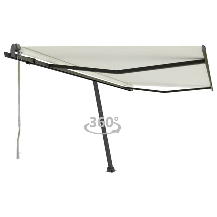 VidaXL Luifel vrijstaand automatisch 450x300 cm crèmekleurig