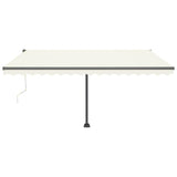 VidaXL Luifel vrijstaand automatisch 450x300 cm crèmekleurig - afbeelding 3
