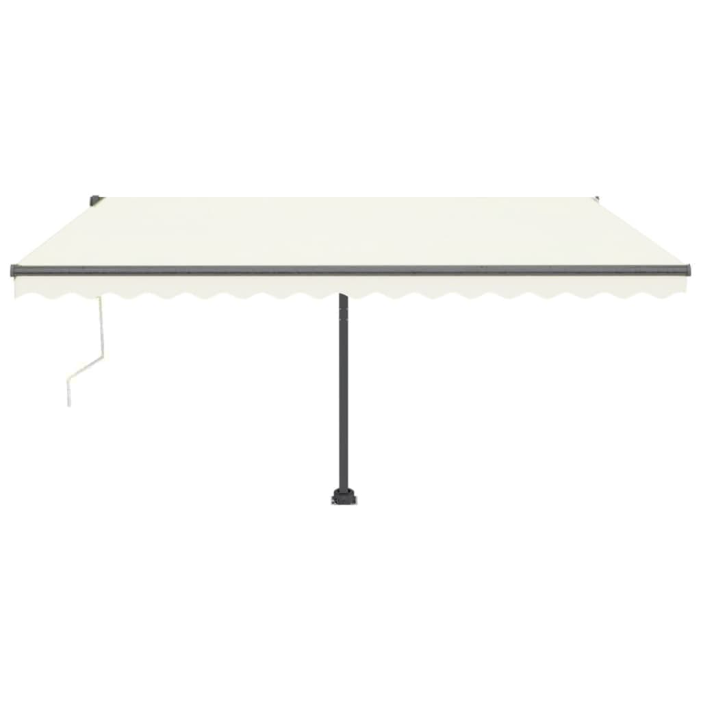 VidaXL Luifel vrijstaand automatisch 450x300 cm crèmekleurig
