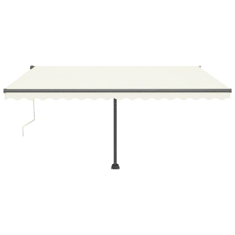 VidaXL Luifel vrijstaand automatisch 450x300 cm crèmekleurig