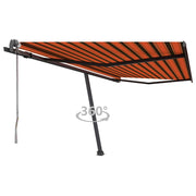 VidaXL Luifel vrijstaand automatisch 450x300 cm oranje en bruin - afbeelding 1