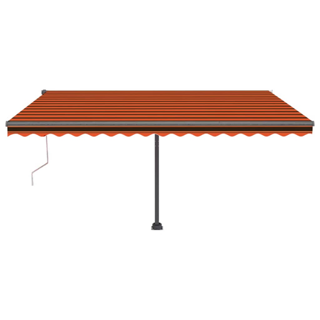 VidaXL Luifel vrijstaand automatisch 450x300 cm oranje en bruin