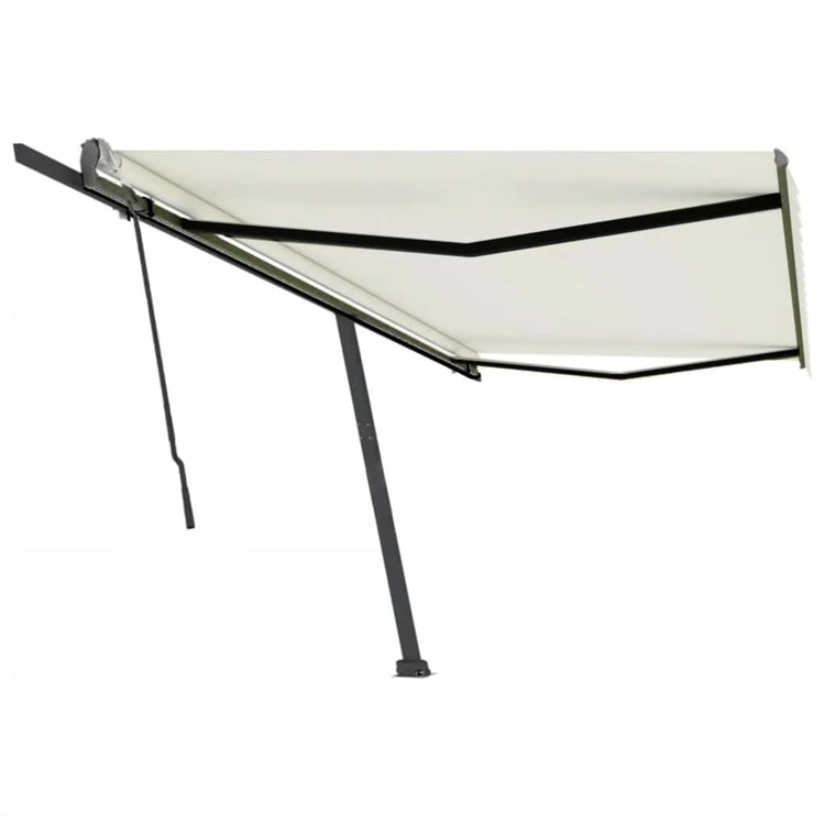 VidaXL Luifel vrijstaand handmatig uittrekbaar 500x300 cm crèmekleurig