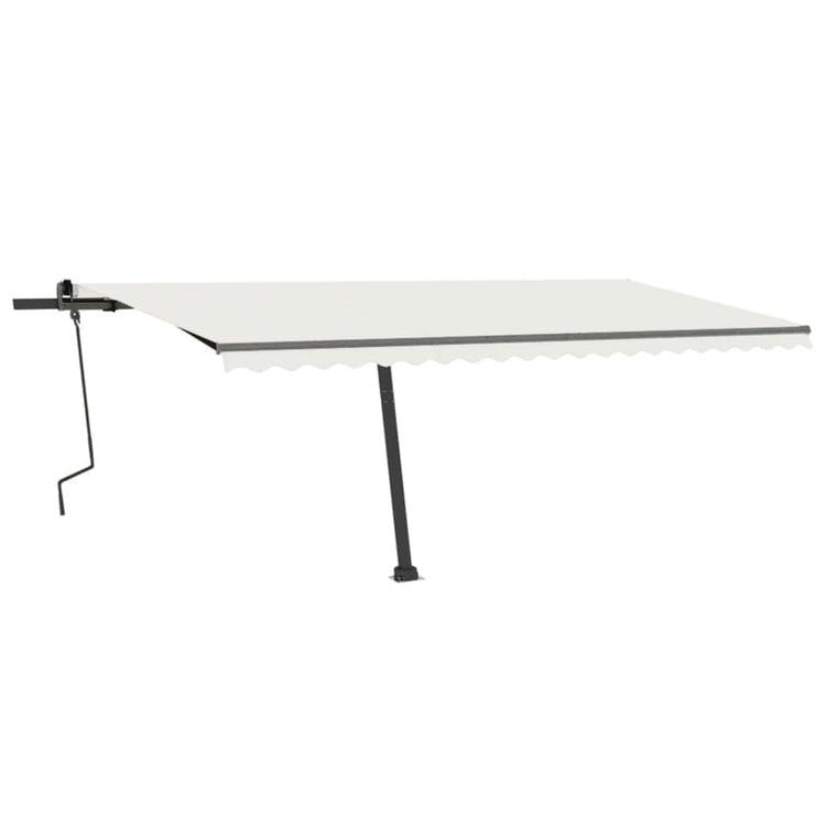 VidaXL Luifel vrijstaand handmatig uittrekbaar 500x300 cm crèmekleurig