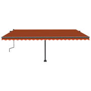 VidaXL Luifel vrijstaand handmatig uittrekbaar 500x300 cm oranje bruin - afbeelding 3