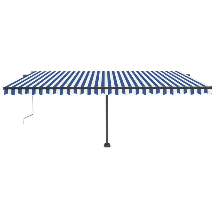 VidaXL Luifel vrijstaand automatisch 500x300 cm blauw en wit