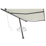 VidaXL Luifel vrijstaand automatisch 500x300 cm crèmekleurig - afbeelding 1