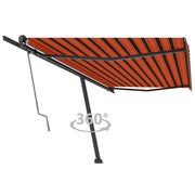 VidaXL Luifel vrijstaand automatisch 500x300 cm oranje en bruin - afbeelding 1