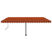 VidaXL Luifel vrijstaand automatisch 500x300 cm oranje en bruin - afbeelding 3