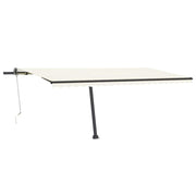 VidaXL Luifel automatisch met LED en windsensor 500x300 cm crèmekleur - afbeelding 2