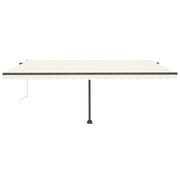 VidaXL Luifel automatisch met LED en windsensor 500x300 cm crèmekleur - afbeelding 3