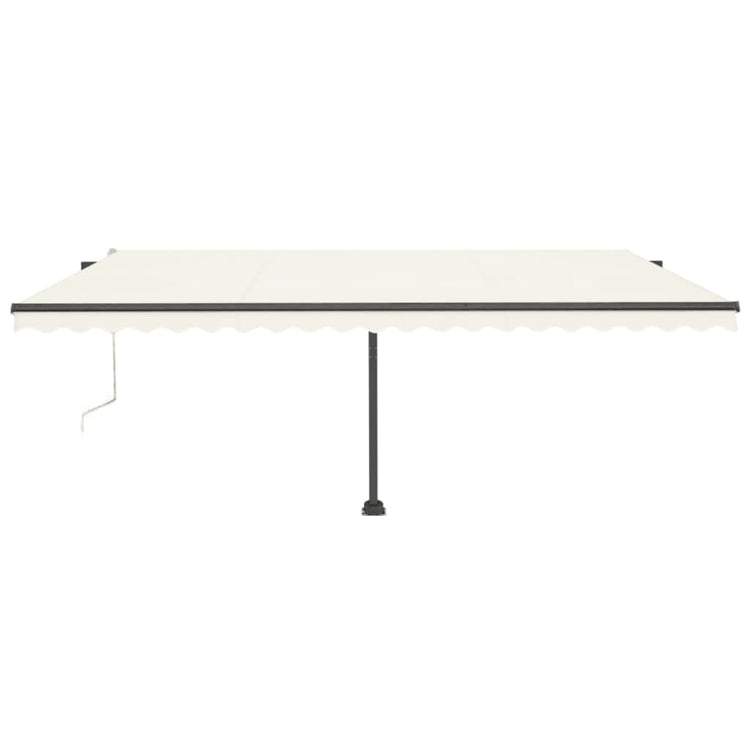 VidaXL Luifel automatisch met LED en windsensor 500x300 cm crèmekleur