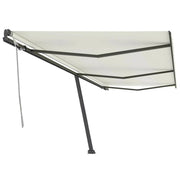 VidaXL Luifel vrijstaand handmatig uittrekbaar 600x300 cm crèmekleurig - afbeelding 2