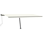 VidaXL Luifel vrijstaand handmatig uittrekbaar 600x300 cm crèmekleurig - afbeelding 3