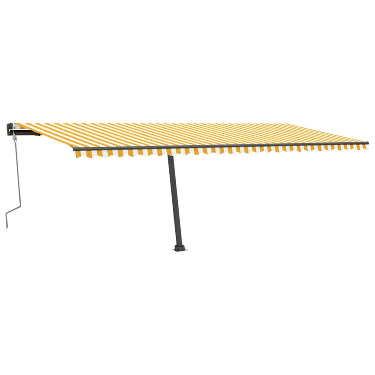 VidaXL Luifel vrijstaand handmatig uittrekbaar 600x300 cm geel en wit