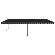 VidaXL Luifel vrijstaand handmatig uittrekbaar 600x300 cm antraciet - afbeelding 3