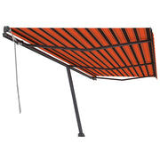 VidaXL Luifel vrijstaand handmatig uittrekbaar 600x300 cm oranje bruin - afbeelding 2