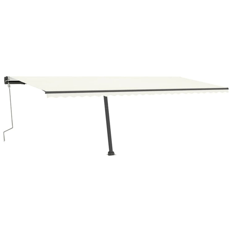 VidaXL Luifel handmatig uittrekbaar met LED 600x300 cm crèmekleurig
