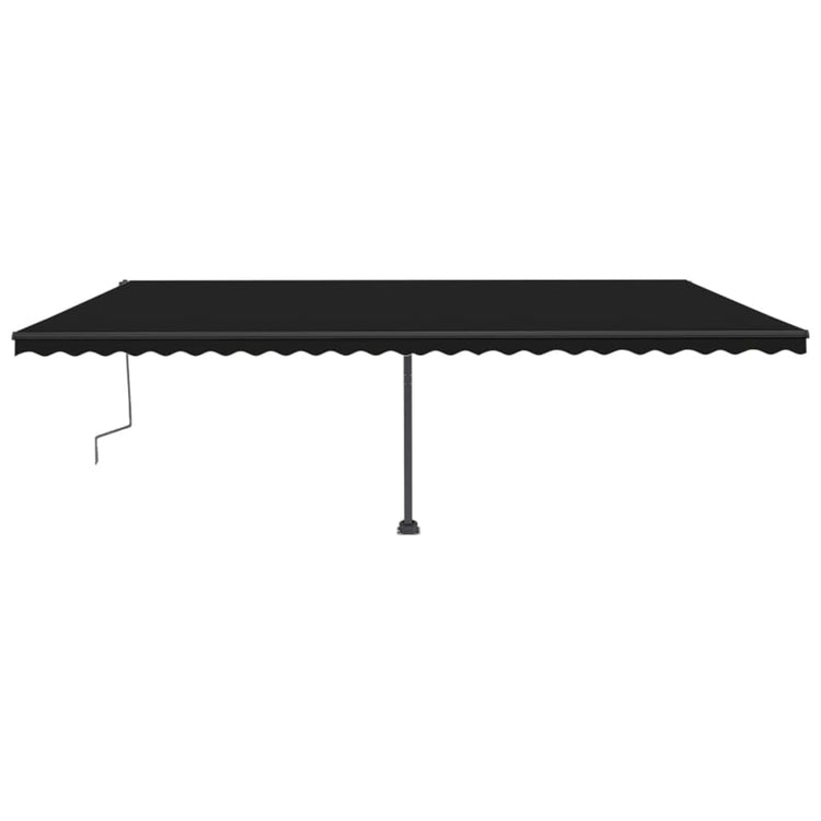 VidaXL Luifel handmatig uittrekbaar met LED 600x300 cm antracietkleur