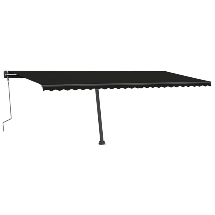 VidaXL Luifel handmatig uittrekbaar met LED 600x300 cm antracietkleur