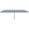VidaXL Luifel vrijstaand automatisch 600x300 cm blauw en wit