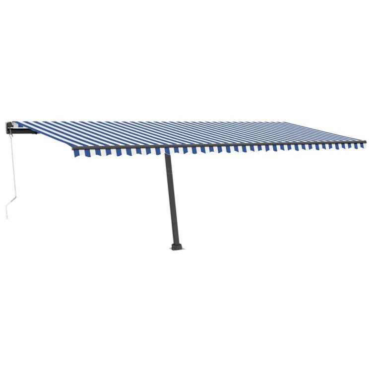 VidaXL Luifel vrijstaand automatisch 600x300 cm blauw en wit