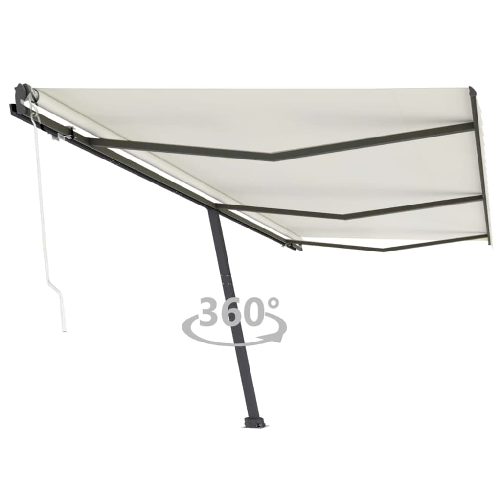 VidaXL Luifel vrijstaand automatisch 600x300 cm crèmekleurig