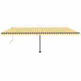 VidaXL Luifel vrijstaand automatisch 600x300 cm geel en wit - afbeelding 2