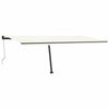 VidaXL Luifel automatisch met LED en windsensor 600x300 cm crèmekleur