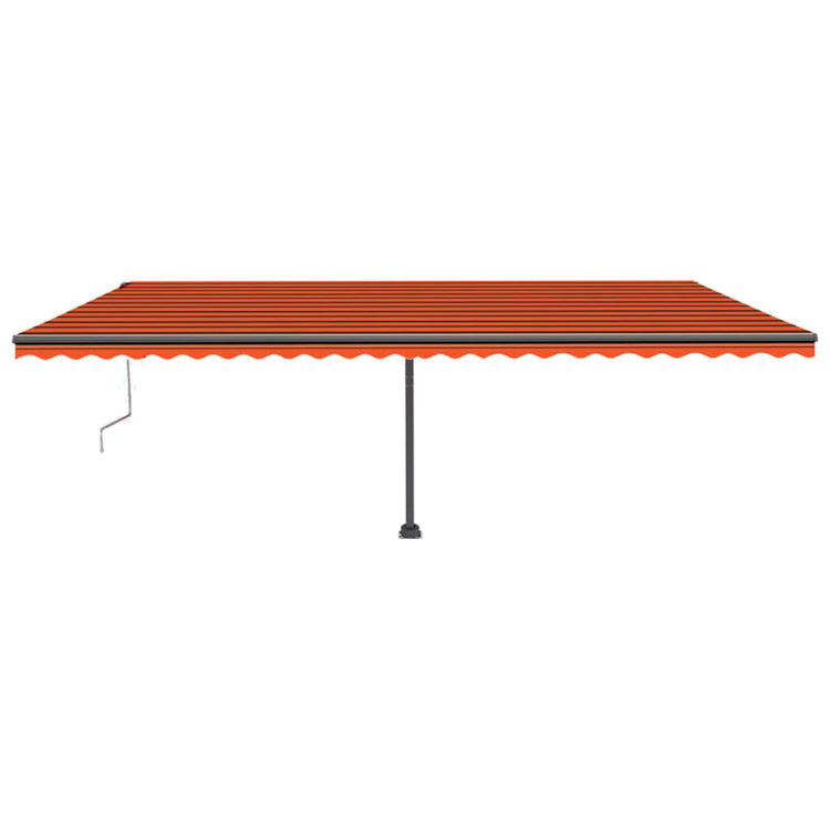 VidaXL Luifel automatisch met LED windsensor 600x300 cm oranje bruin
