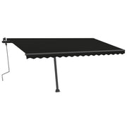 VidaXL Luifel vrijstaand handmatig uittrekbaar 400x350 cm antraciet - afbeelding 2
