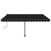 VidaXL Luifel vrijstaand handmatig uittrekbaar 400x350 cm antraciet - afbeelding 3
