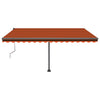 VidaXL Luifel automatisch met LED windsensor 400x350 cm oranje bruin