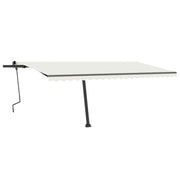 VidaXL Luifel vrijstaand handmatig uittrekbaar 500x350 cm crèmekleurig - afbeelding 2