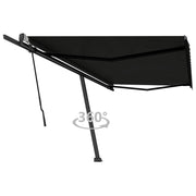 VidaXL Luifel vrijstaand handmatig uittrekbaar 500x350 cm antraciet - afbeelding 1