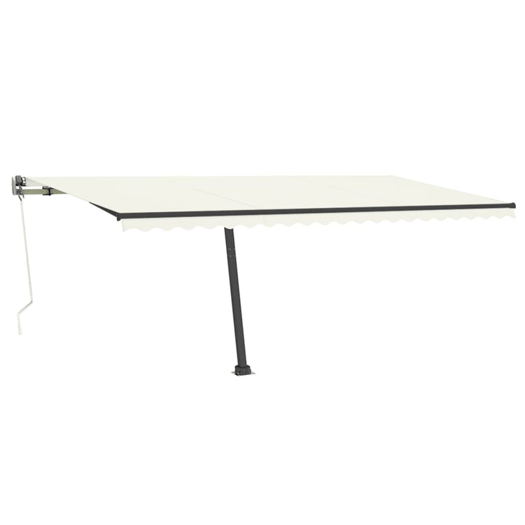 VidaXL Luifel vrijstaand automatisch 500x350 cm crèmekleurig