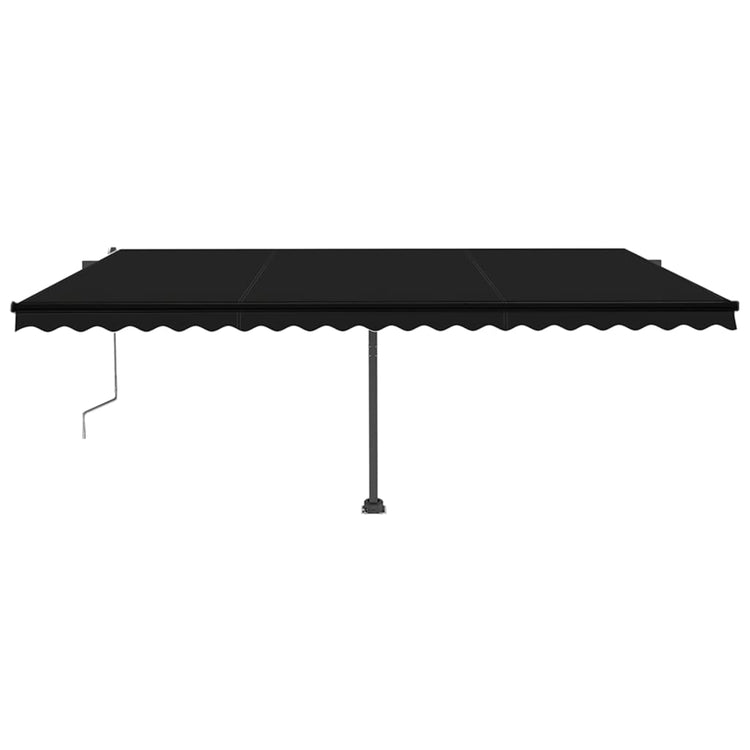 VidaXL Luifel automatisch met LED en windsensor 500x350 cm antraciet