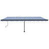 VidaXL Luifel vrijstaand handmatig uittrekbaar 600x350 cm blauw en wit