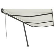 VidaXL Luifel vrijstaand handmatig uittrekbaar 600x350 cm crèmekleurig - afbeelding 2